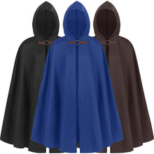 Load image into Gallery viewer, Halloween Men&#39;s Hooded Cloak - Unleash Your Inner Medieval Vampire and Pirate
