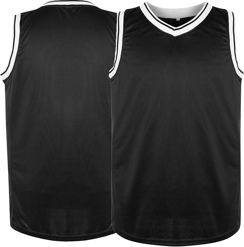 Blank Solid Color Basketball Jersey Running Sports Casual Vest  Quick Dry