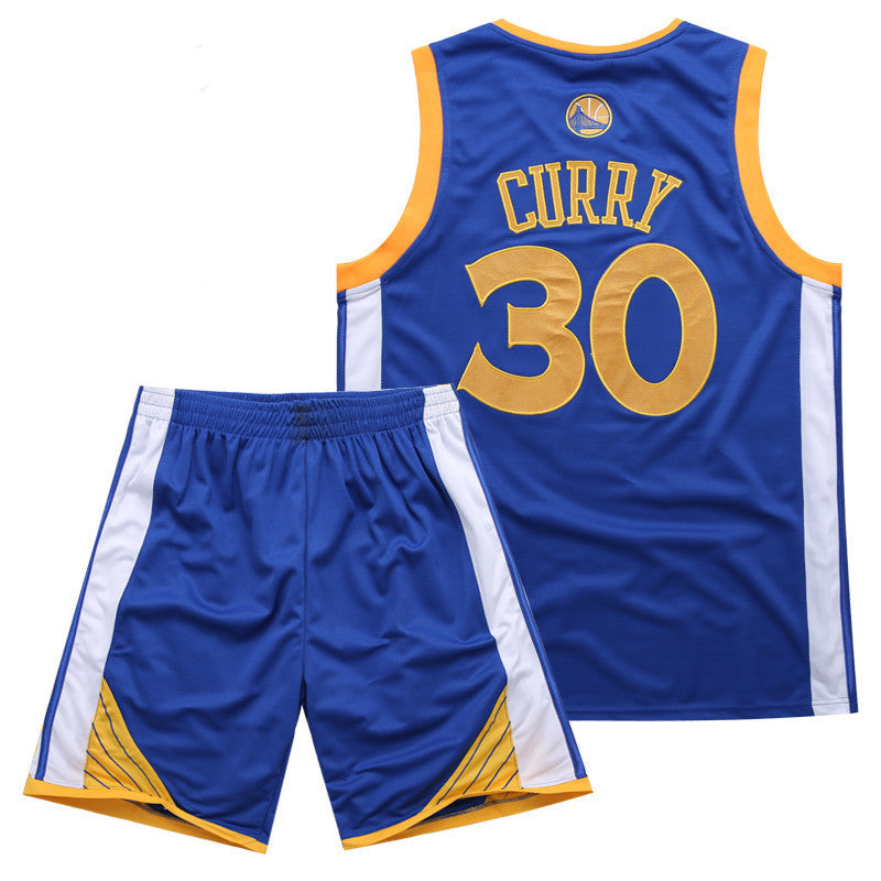 Warriors Curry #30 Breathable Basketball Jersey Pants Set Embroidery fit for Youth to Adult