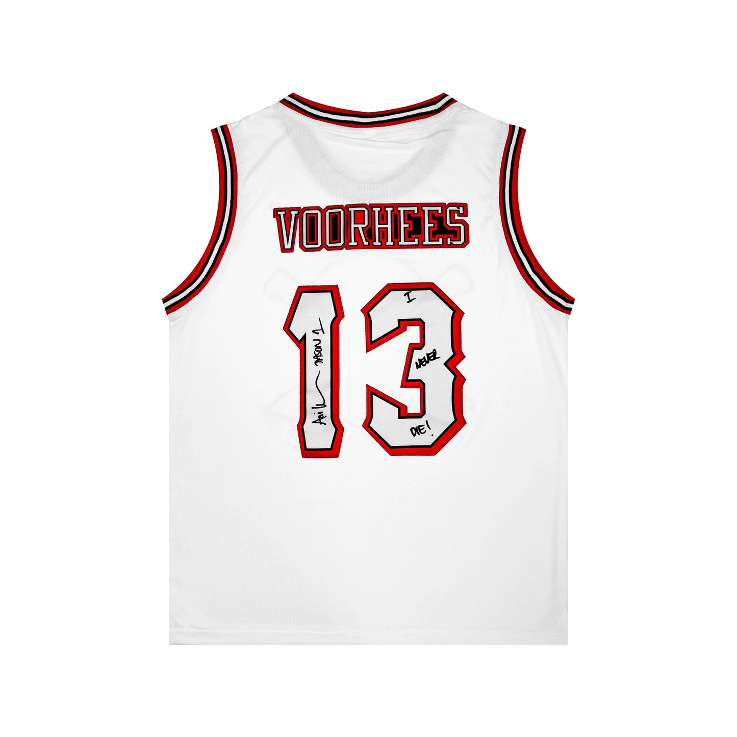 Voorhees #13 Horror Movie Basketball Jersey White Stitched Jersey