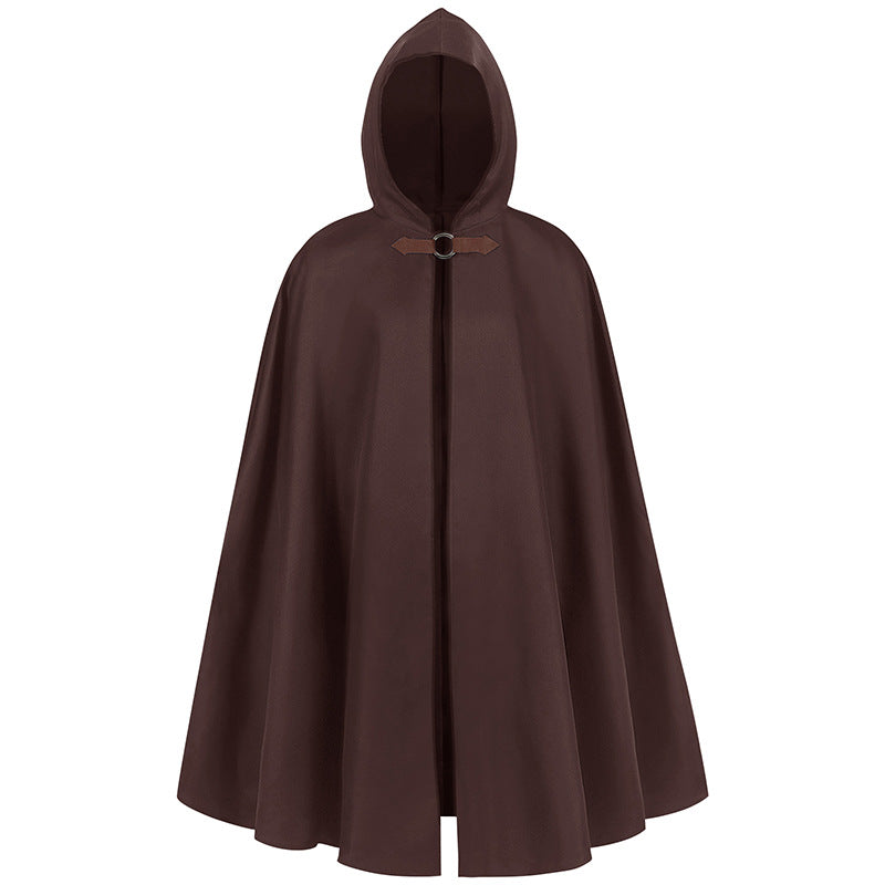 Halloween Men's Hooded Cloak - Unleash Your Inner Medieval Vampire and Pirate