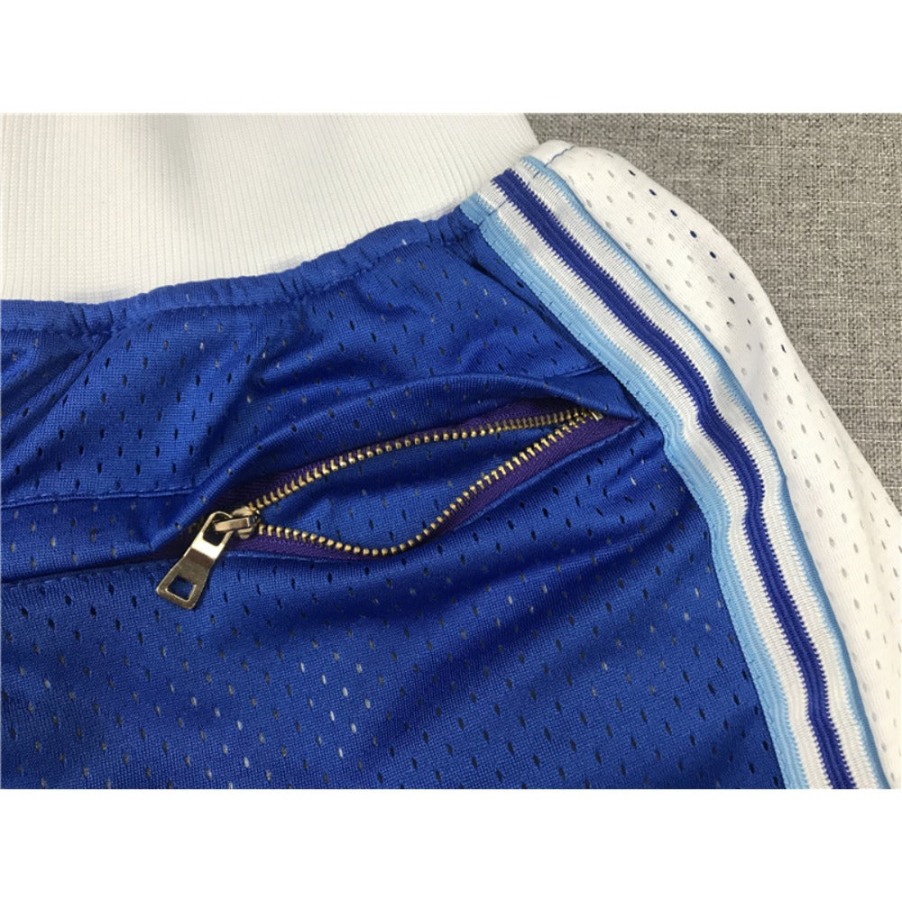 Los Angeles Lakers Basketball Shorts Sports Pants with Zip Pockets for Daily Wear