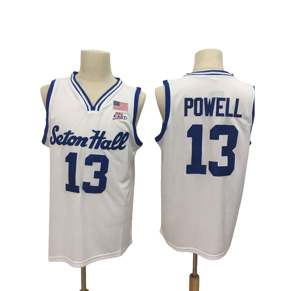 Seton Hall Pirates #13 Myles Powell College Men Basketball Jersey White