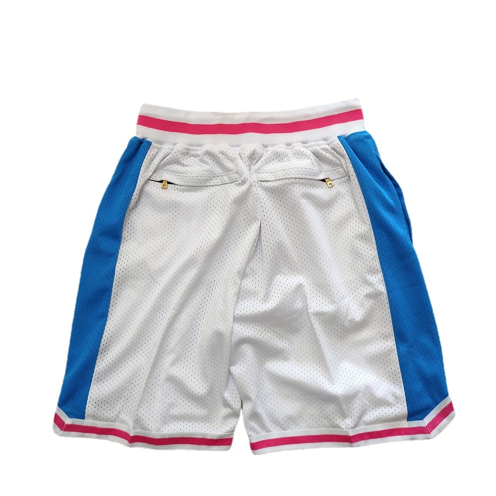 Auto Basketball Shorts Pants with Pockets White Color