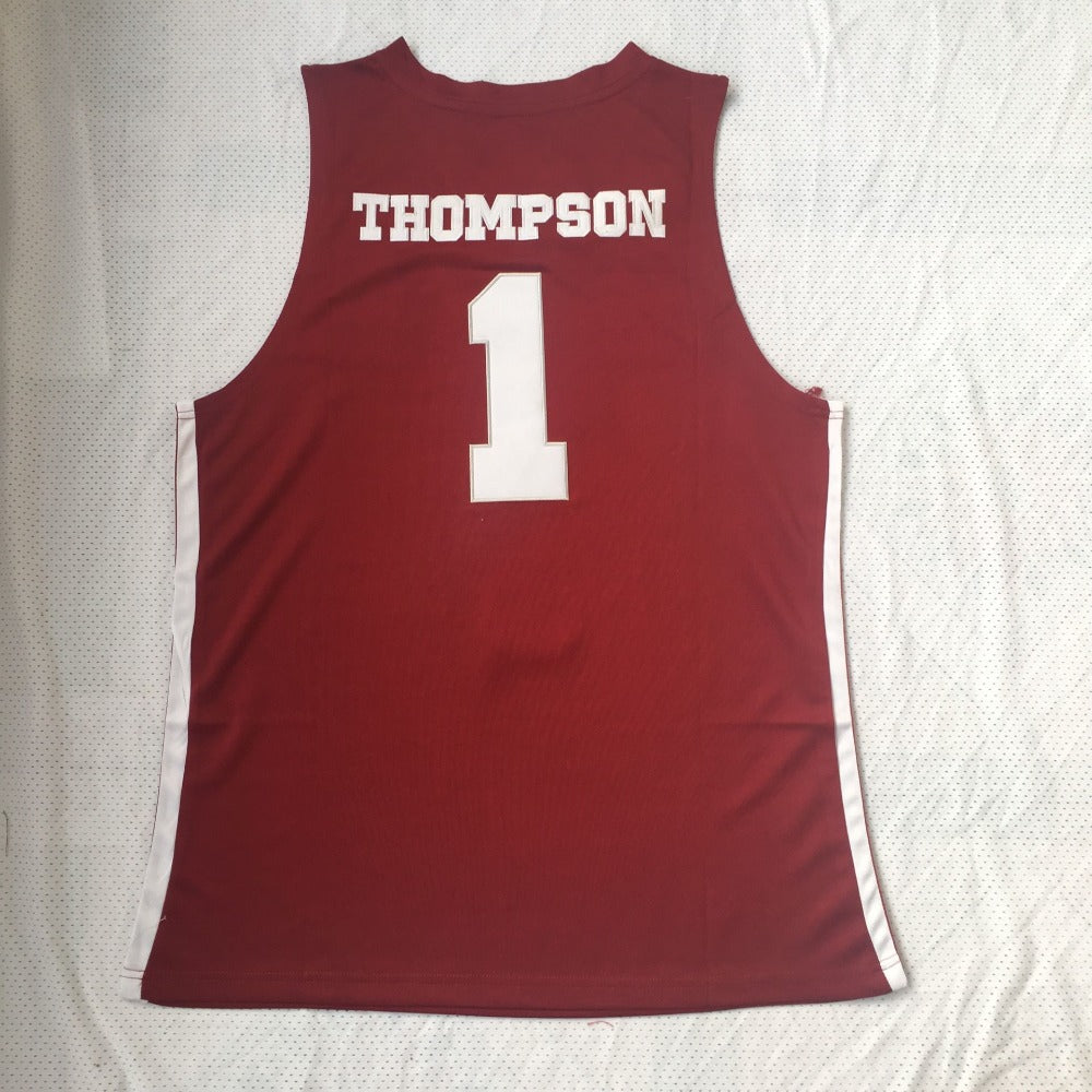 Thompson #1 Washington State College Basketball Jersey Red