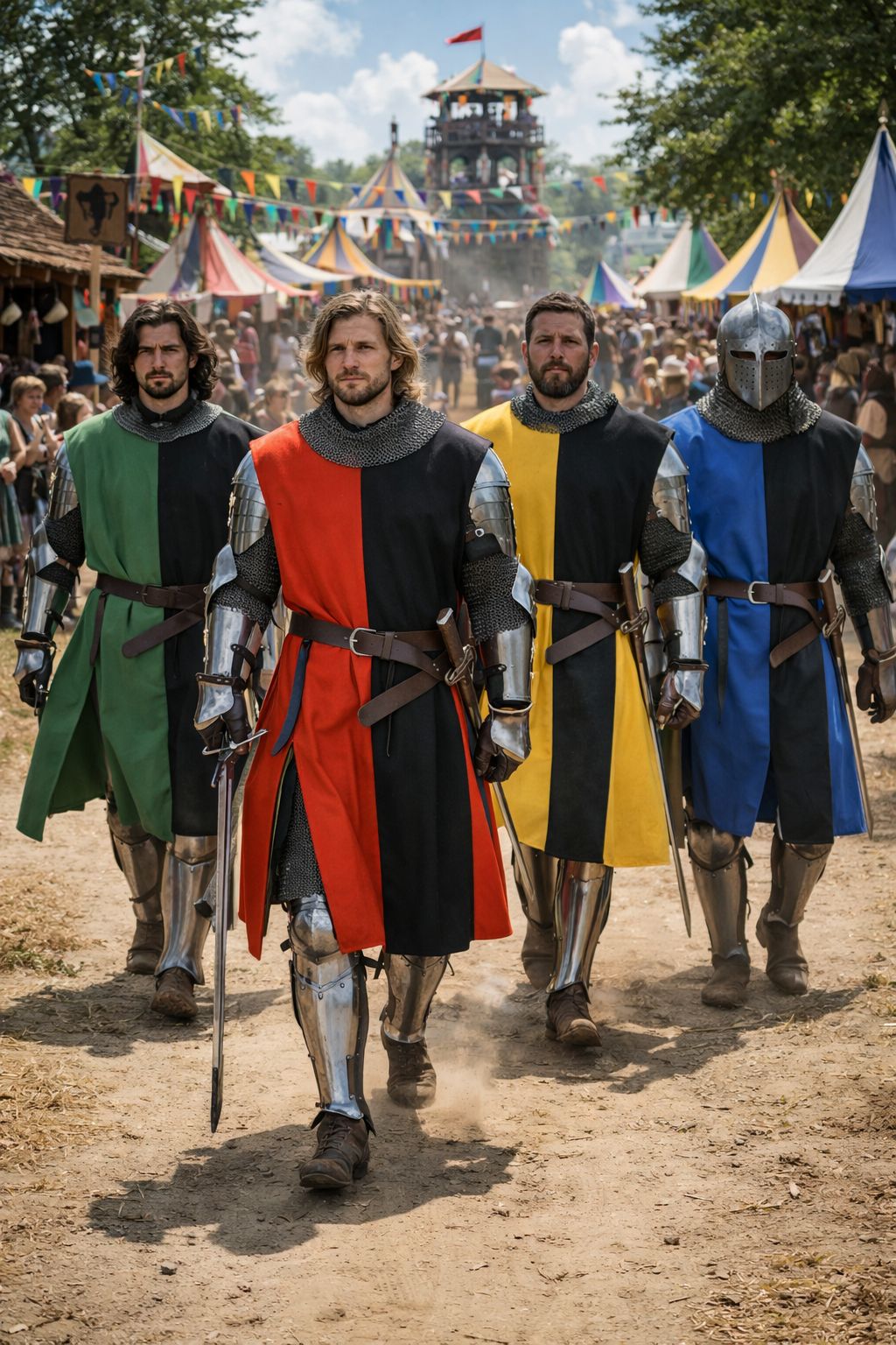 Medieval Fayre Costume Warrior LARP Men Templar Tunic Renaissance Faire Cosplay