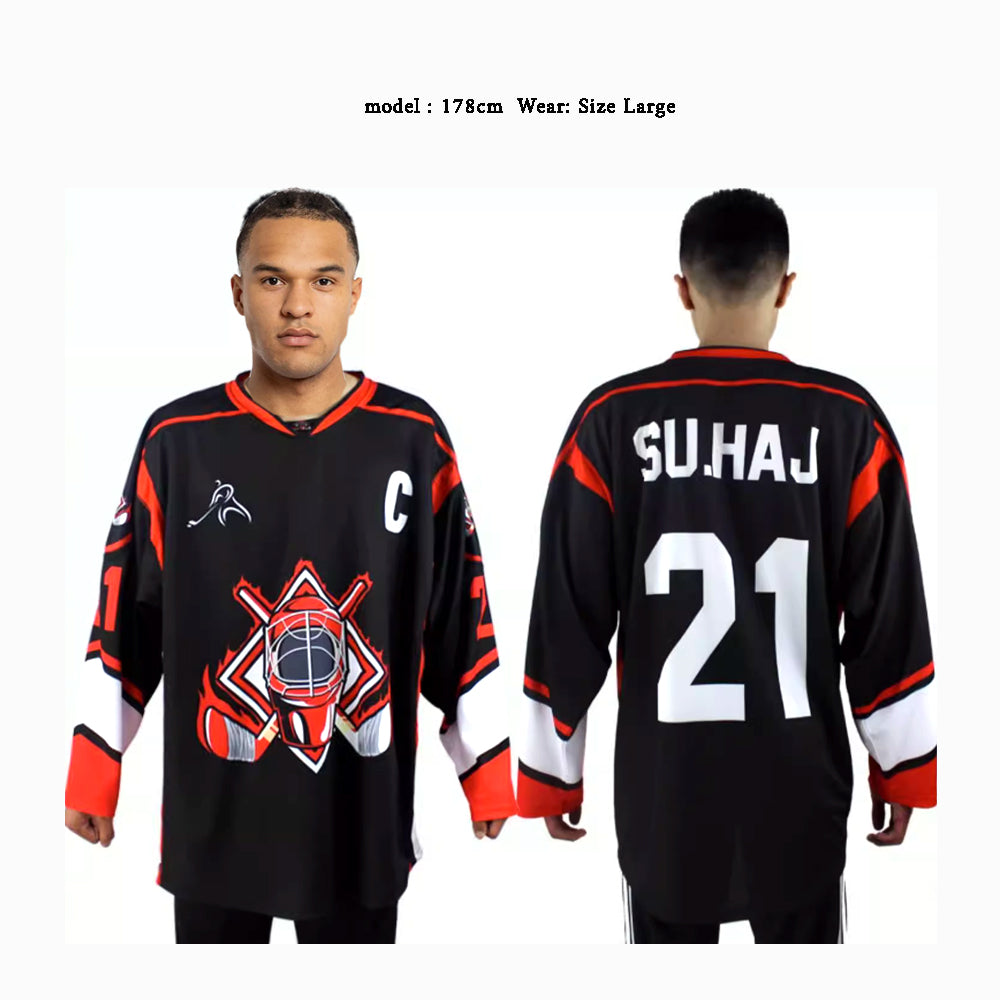 Premium Personalized Custom Ice Hockey Jersey - High-Definition, Non-Fading, Sublimation Printing Your Number Your Name