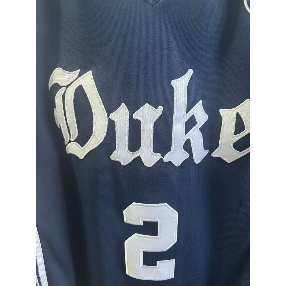 Cooper Flagg #2 Duke College Basketball Jersey - Dark Blue Embroidery