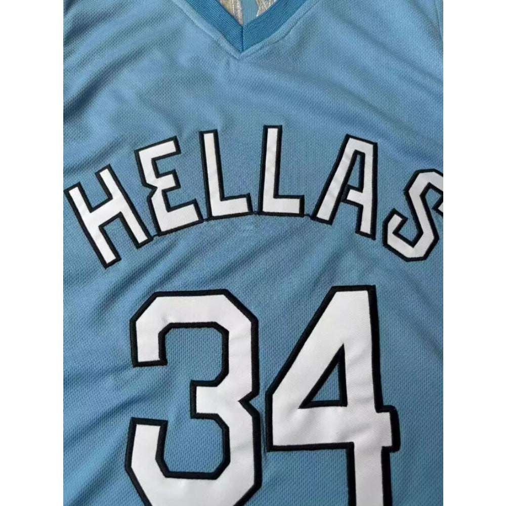 Giannis Antetokounmpo #34 Hellas Basketball Jersey- Blue Embroidered