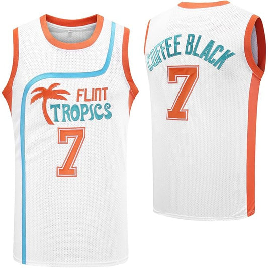 Semi-Pro Coffee Black #7 Flint Tropics Basketball Jersey