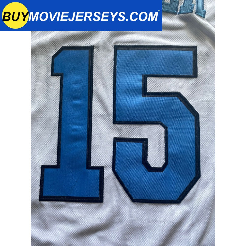 Retro Vince Carter #15 North Carolina Basketball Jersey College White