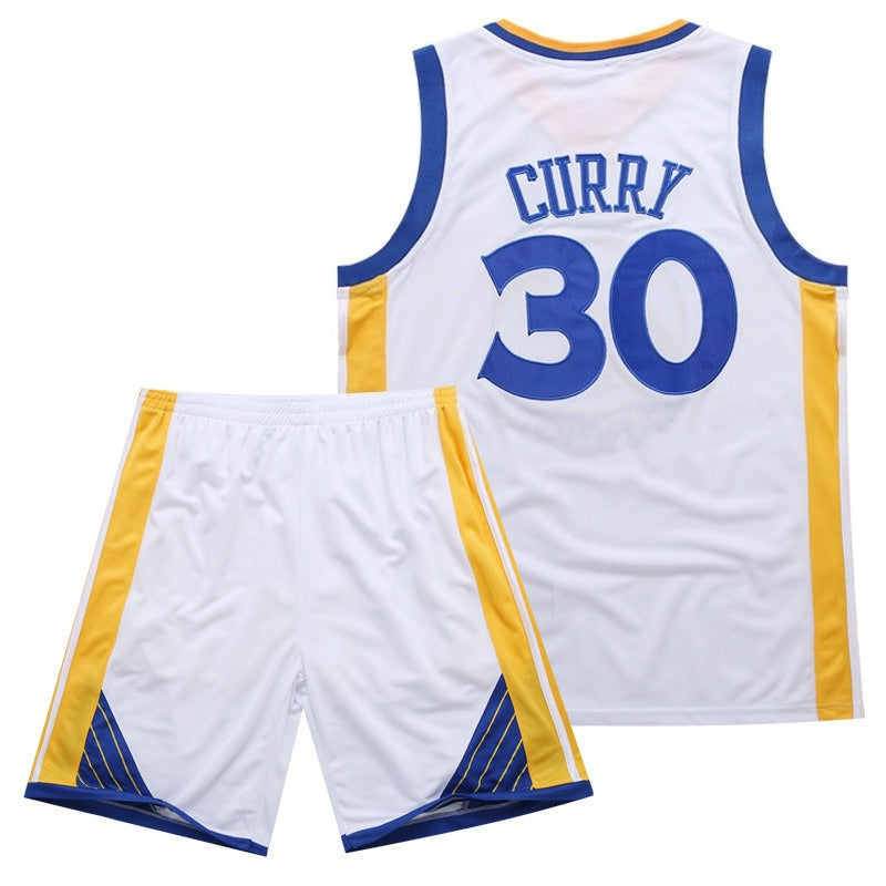 Warriors Curry #30 Breathable Basketball Jersey Pants Set Embroidery fit for Youth to Adult