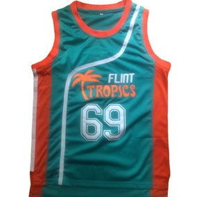 Semi Pro Flint Tropics Downtown #69  Basketball Movie Jersey