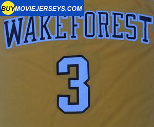 Paul #3 Wake Forest University College Men Basketball Yellow Jersey