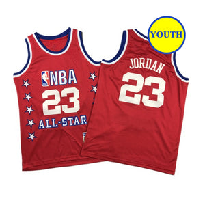 Kids Youth Jordan All Star Classic Throwback #23 Basketball Jersey Red