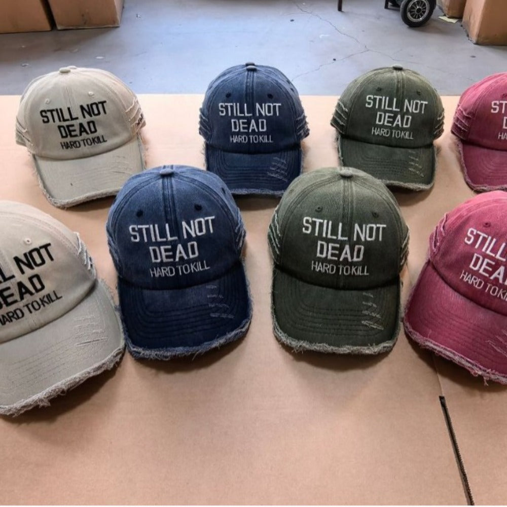 STILL NOT DEAD Embroidered Cotton Baseball Cap Vintage Washed Hat