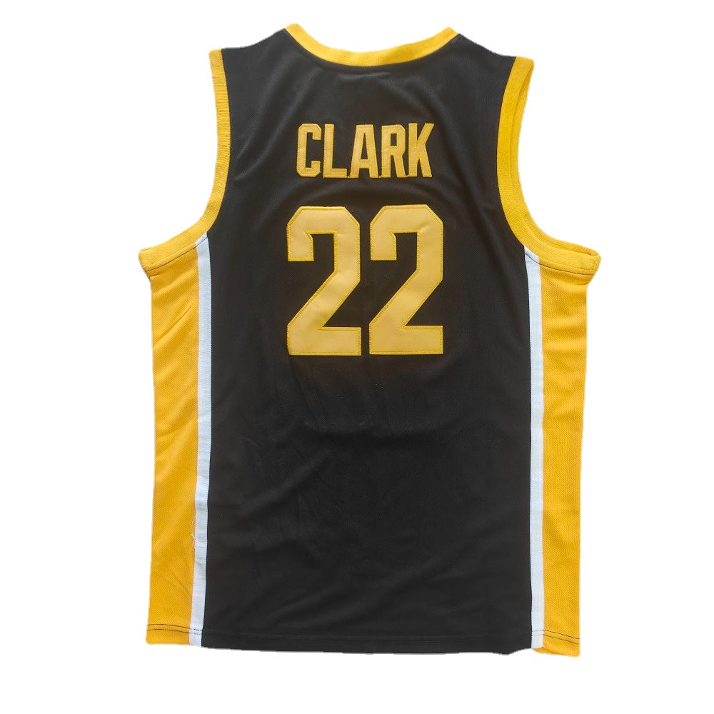 #22 Caitlin Clark Basketball Jersey Embroidery Black