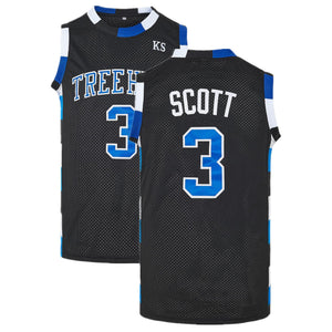 Lucas Scott #3 One Tree Hill Ravens Throwback Basketball Movie Jersey