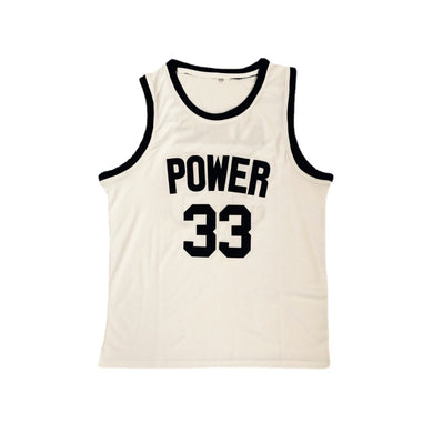 Kareem Abdul-Jabbar #33 Power High School White Embroidered Basketball Jersey