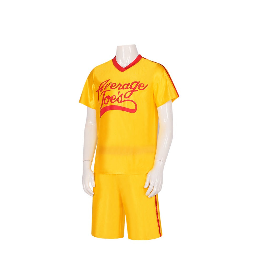 Average Joe's Movie Retro Dodgeball Jersey Cosplay Set Yellow Asia Size