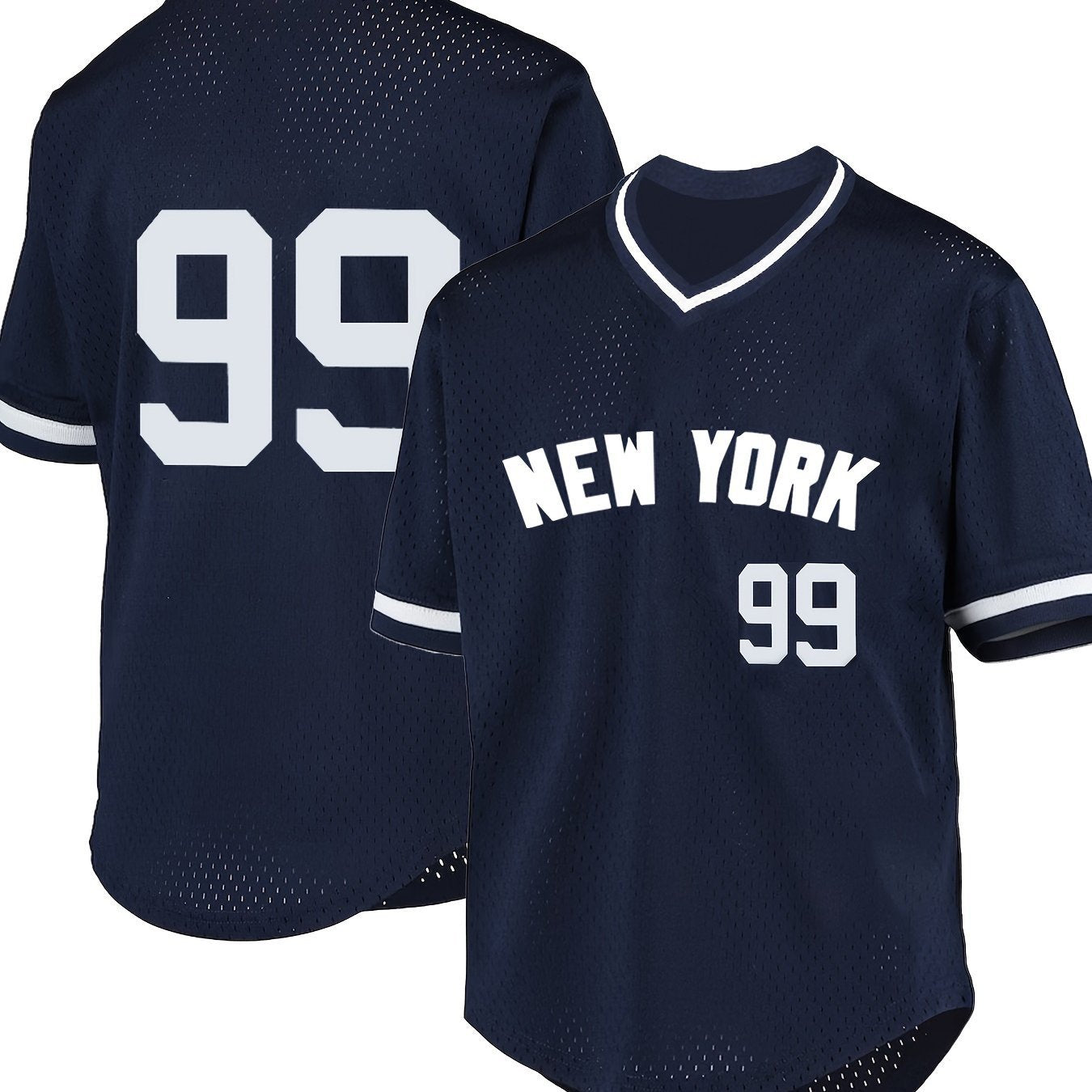 Classic New York #99 Football Jersey Mesh T-Shirt