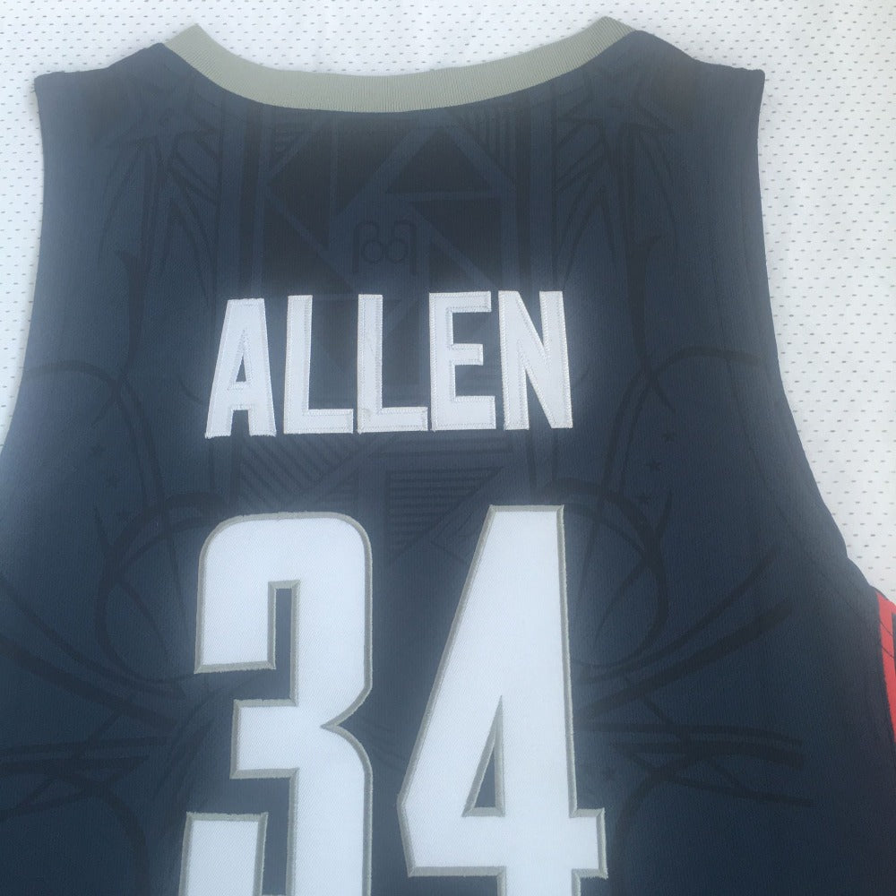 Retro Huskies #34 Allen NCAA College Basketball Jersey