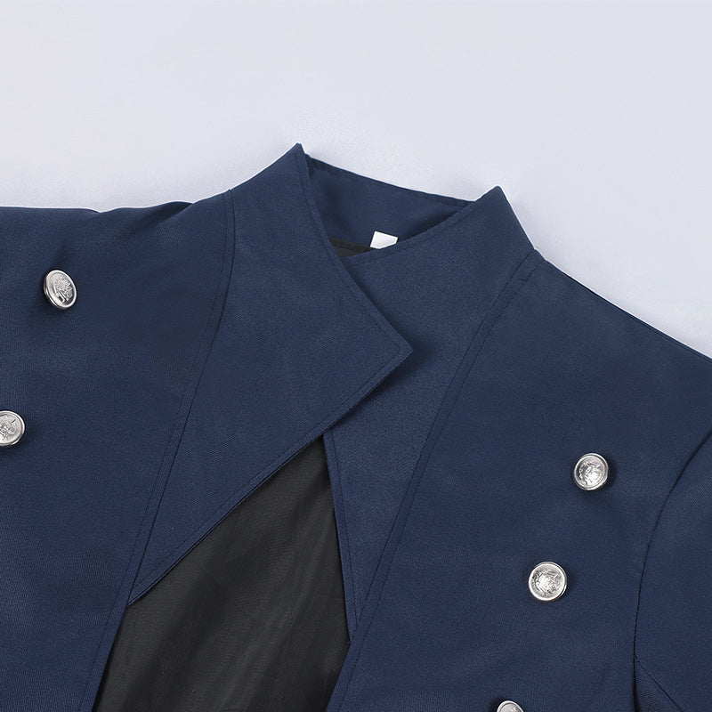 Mens' Steampunk Gothic Long Sleeve Jacket Vintage Medieval Victorian Trench Coat