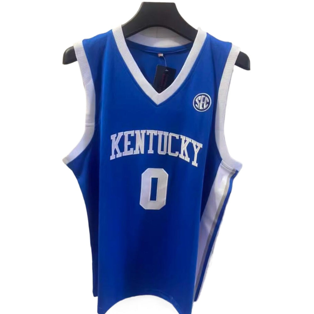 #0 Robert Dillingham Kentucky College Basketball Jersey Blue Embroidered