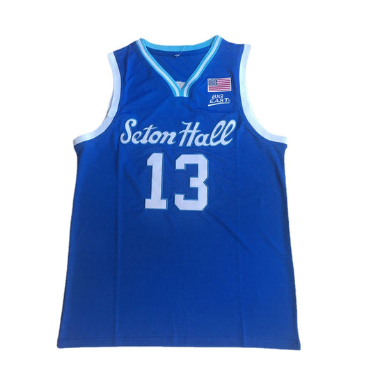 Seton Hall Pirates #13 Myles Powell College Men Basketball Jersey Blue