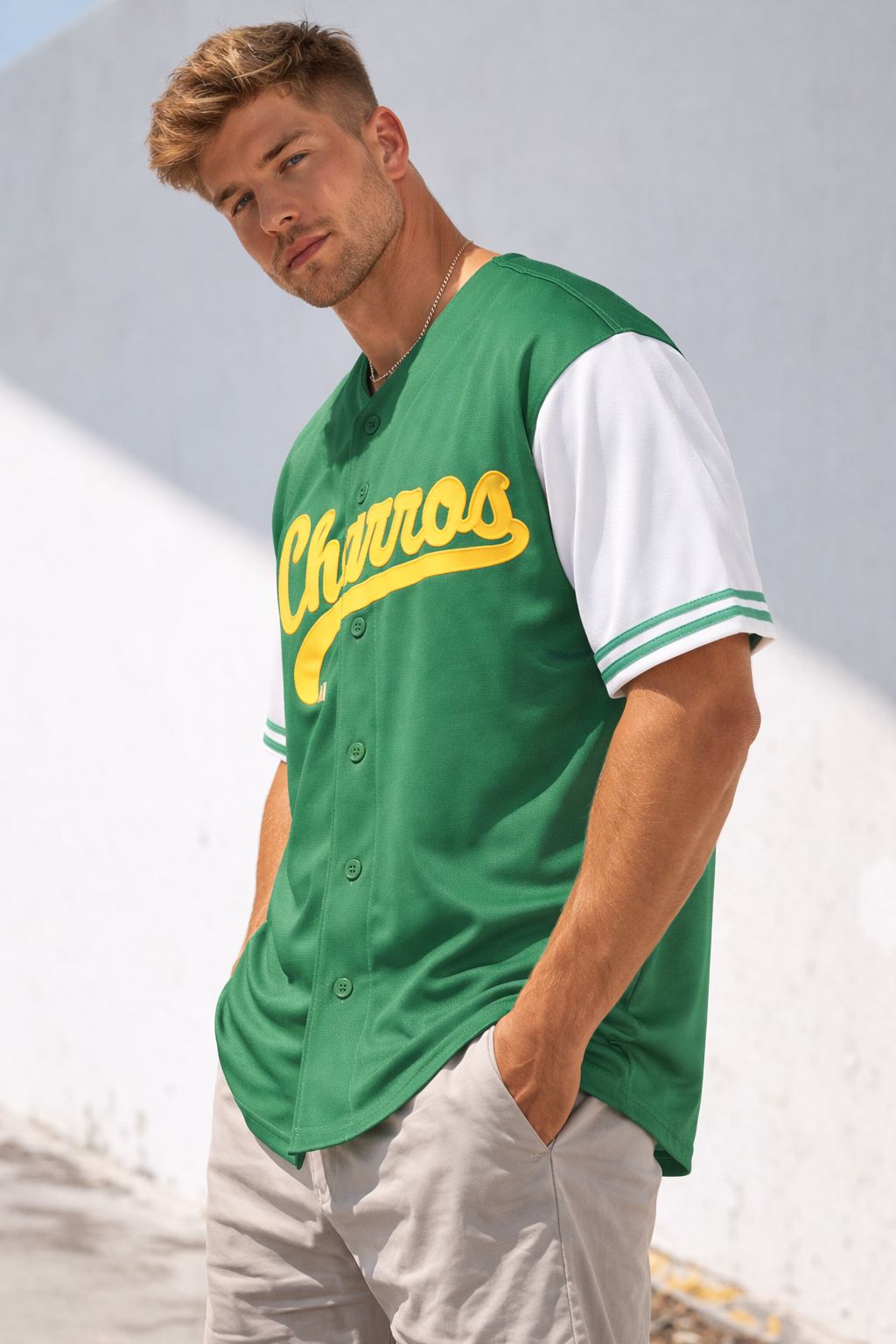 Men #55 Kenny Powers Charros Movie Baseball Jersey Stitched Green