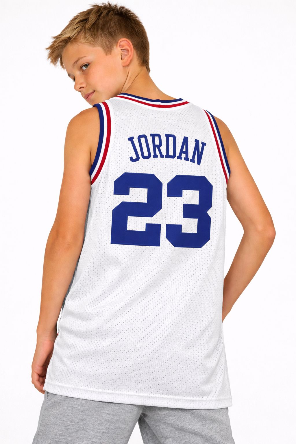 Kids Youth Jordan All Star Classic Throwback #23 Basketball Jersey White