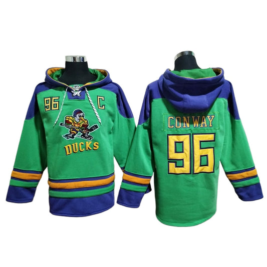 The Mighty Ducks Movie Hoodie #96 Charlie Conway Men Size