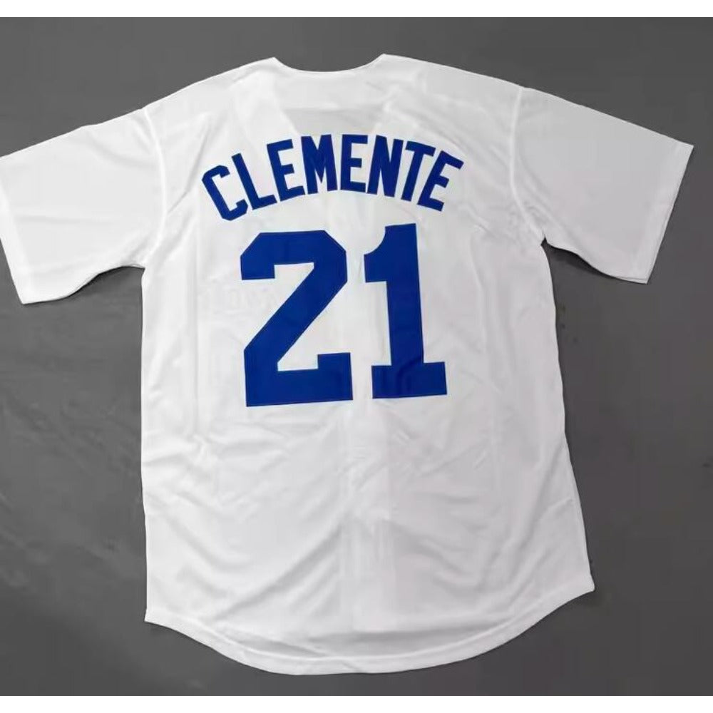 Clemente #21 Santurce Crabbers Puerto Rico Baseball Jersey White