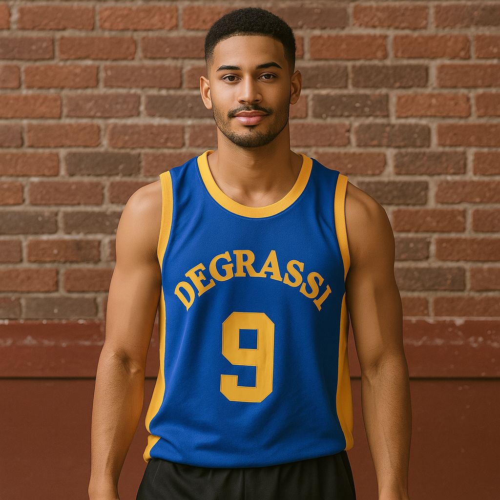 Classic Vintage Throwback Degrassi Jimmy Brooks #9 Basketball Movie Jersey