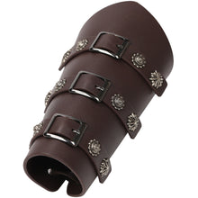 Load image into Gallery viewer, Vintage Medieval Bracers Handcrafted Punk Arm Armor Wrist Guard Halloween PU Leather