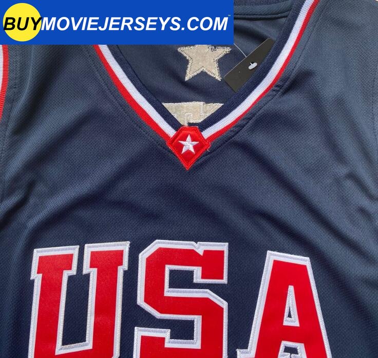 Allen Iverson #4 Team USA Basketball Jersey Navy Blue