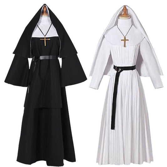 The Nun Valak Sister The Conjuring Scary 2 Cosplay Costume Halloween Women Dress