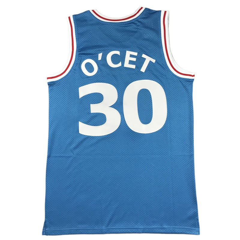 Men's #30 Perc O'Cet Basketball Jersey - Blue Embroidery