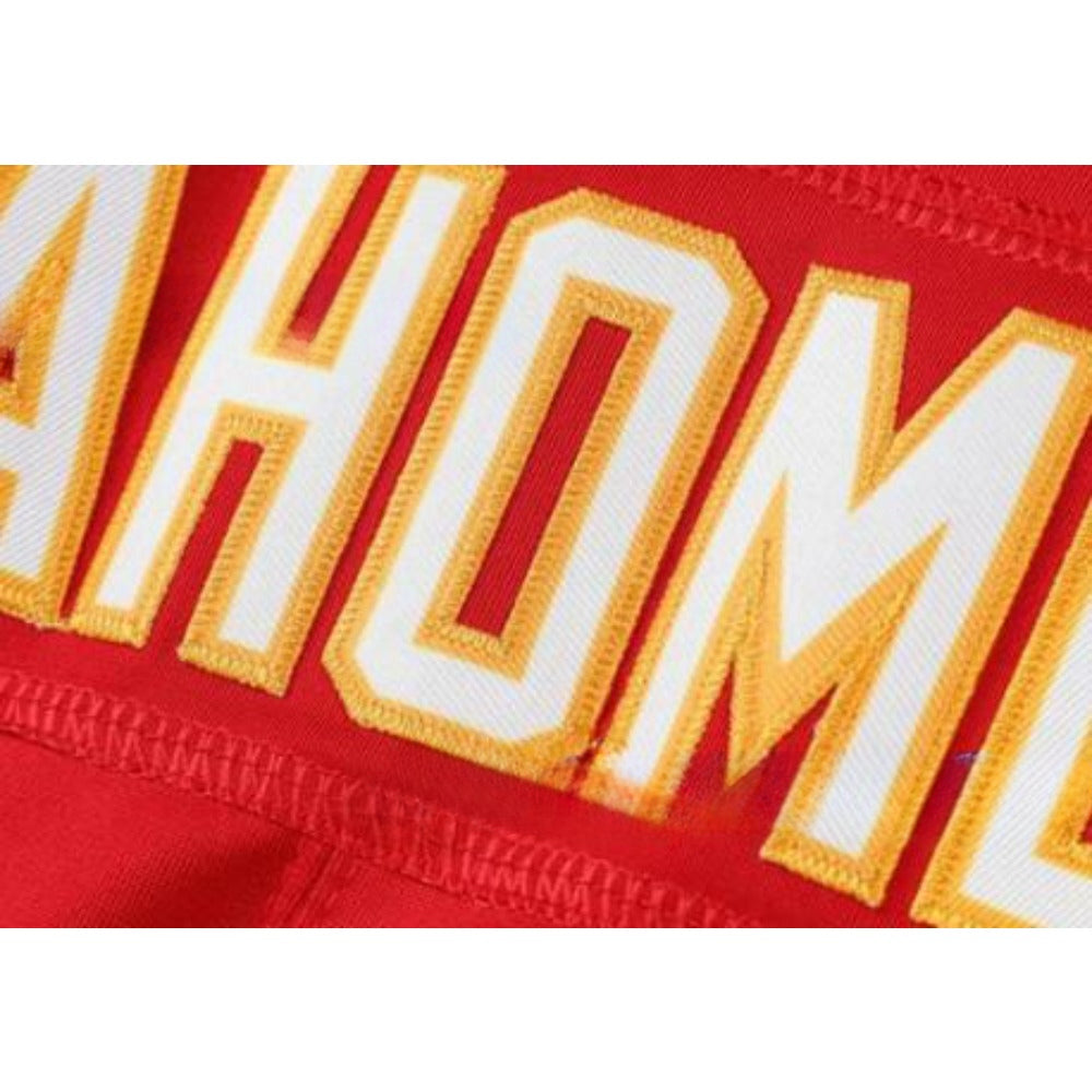 Custom Kansas City Mahomes #15 Red Game Football Jersey Embroidered