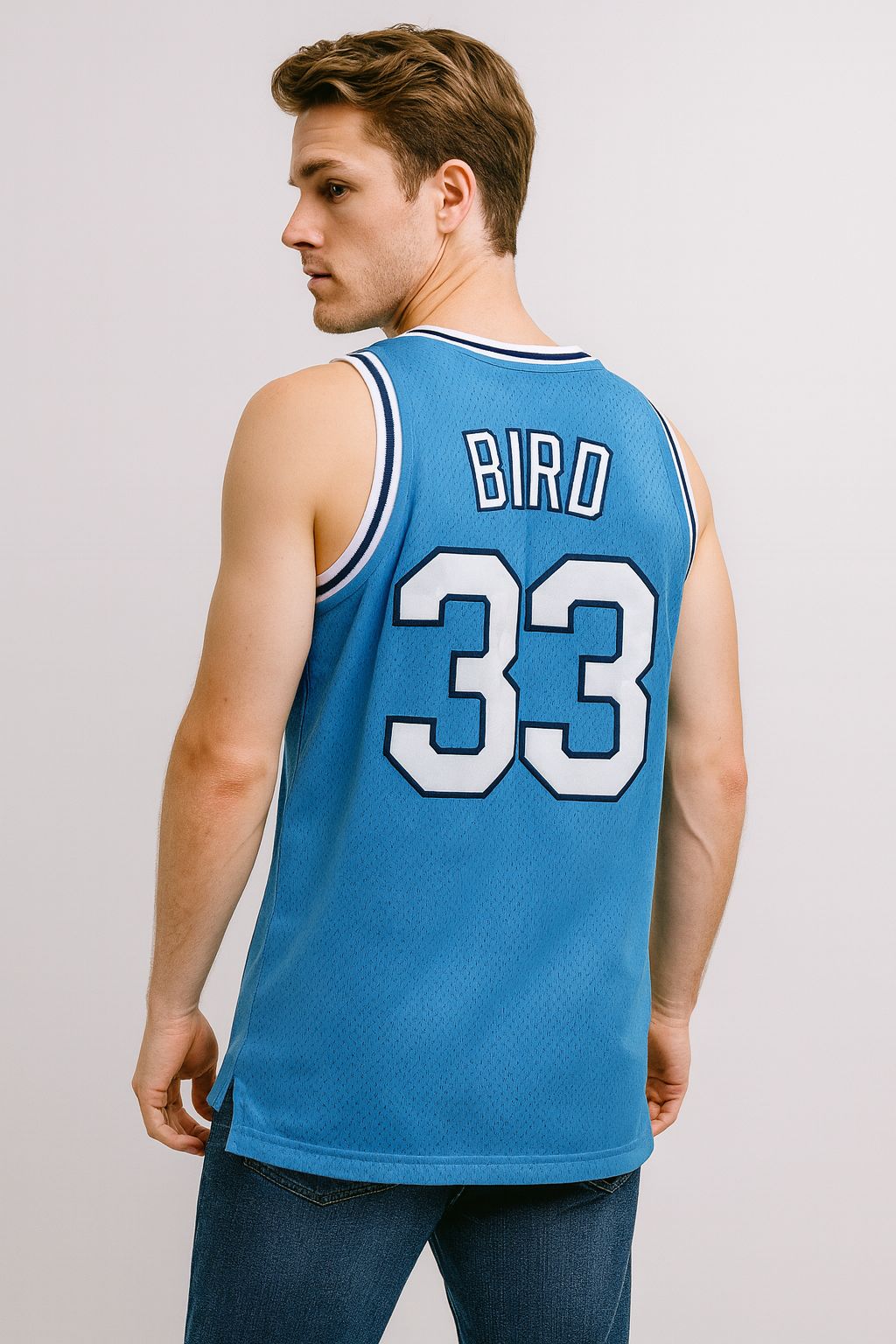 Larry Bird #33 Indiana State Basketball Throwback Jersey