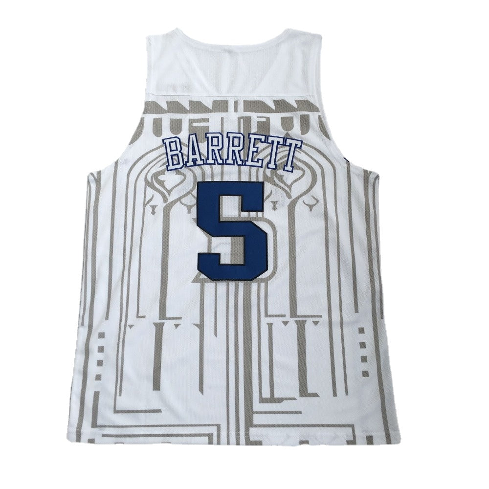 RJ Barrett #5 Duke College Basketball Jersey -White Embroidered