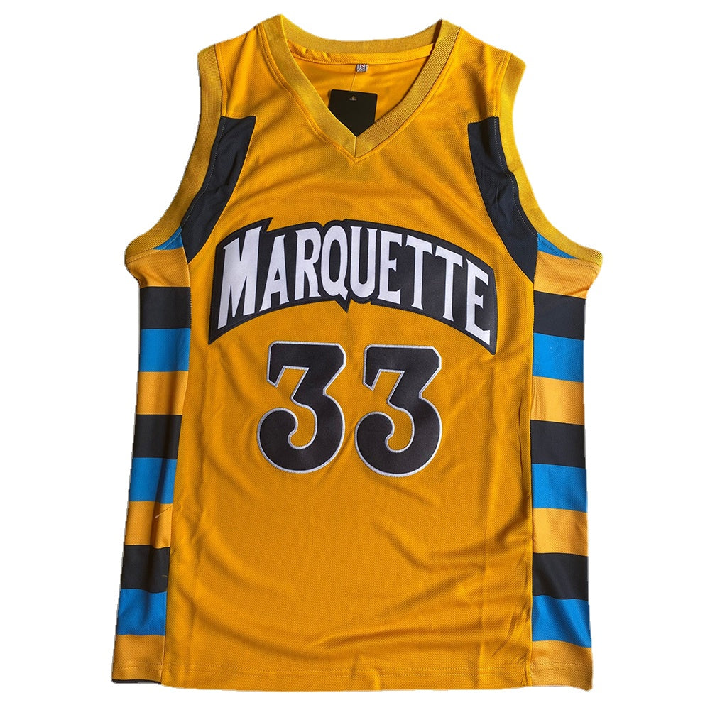 Marquette #33 Jimmy Butler Yellow College Basketball Jersey Yellow