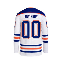 Load image into Gallery viewer, Custom Men&#39;s Oilers White Ice Hockey Jersey
