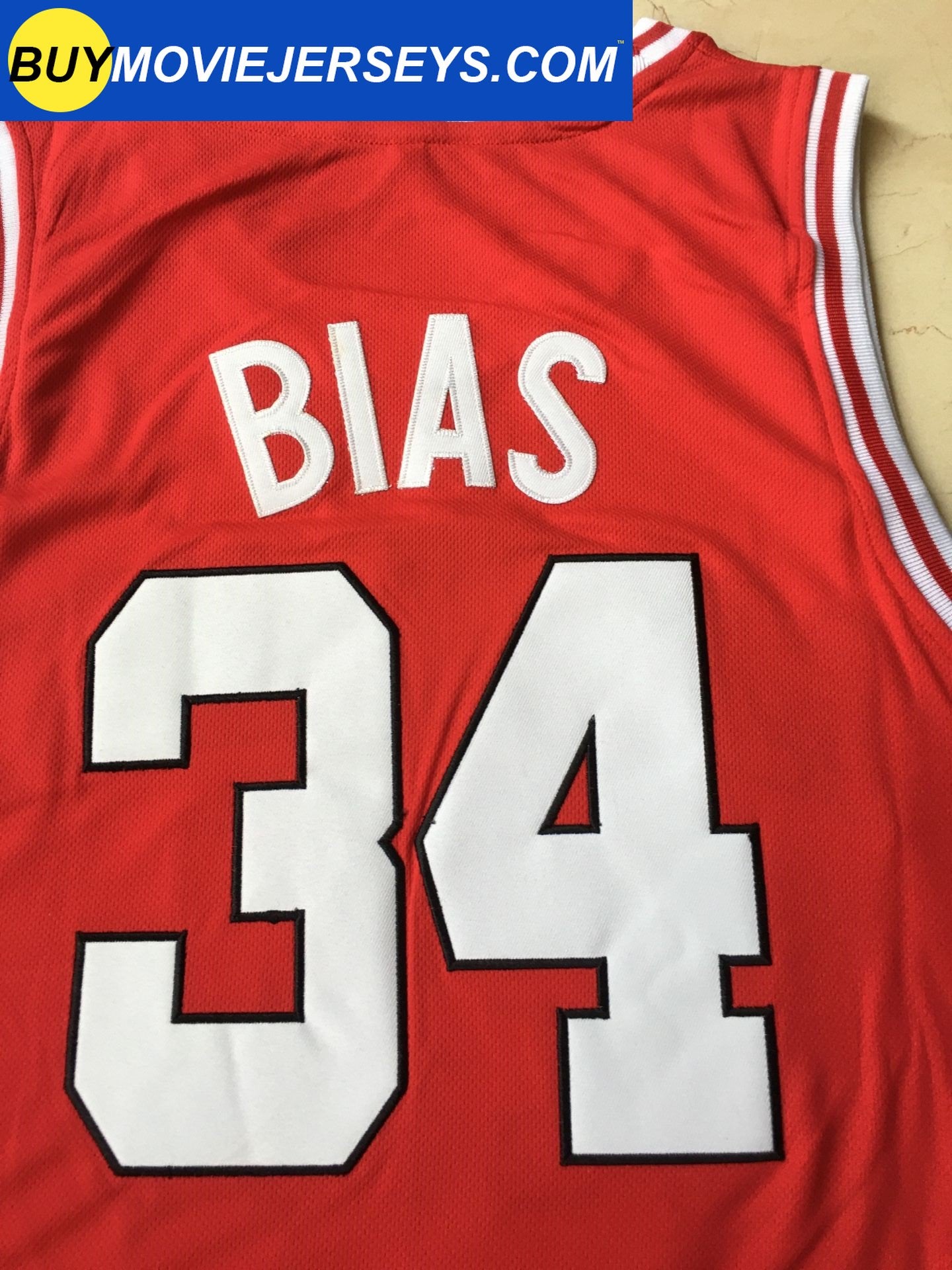 Len Bias #34 Maryland Terrapins College Basketball Jersey Red