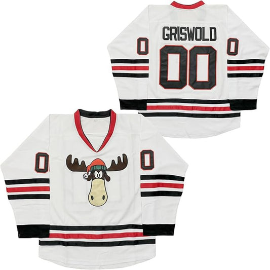 Christmas Vacation Griswold #00 White Hockey Jersey