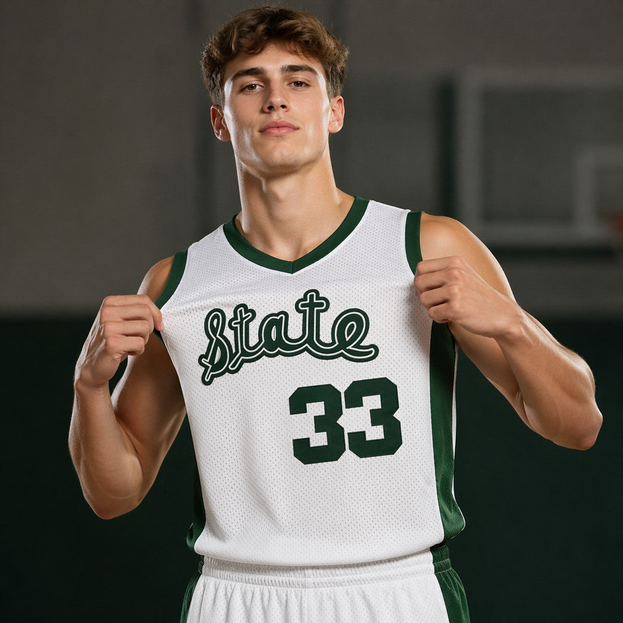 Magic Johnson #33 Michigan State Spartans College Basketball White Jersey