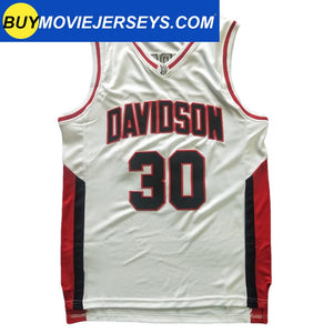 Stephen Curry #30 Davidson Basketball Jersey White