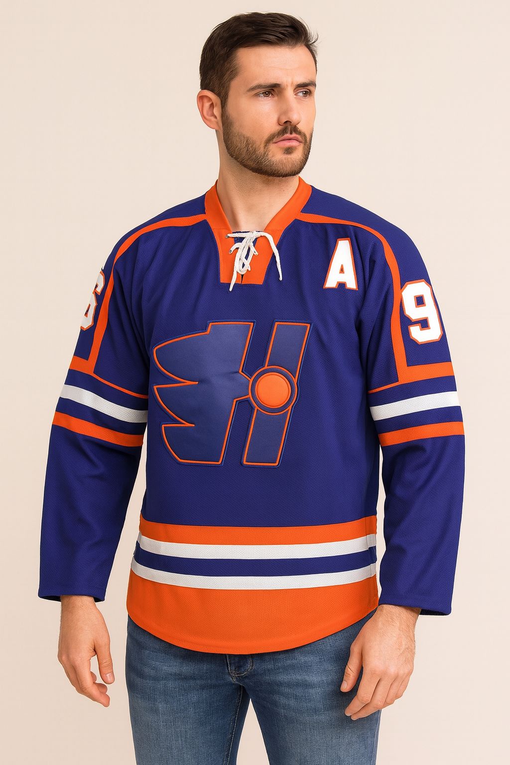 Doug "The Thug " Glatt  #69 GOON Jersey GOON Movie Hockey Jersey Blue