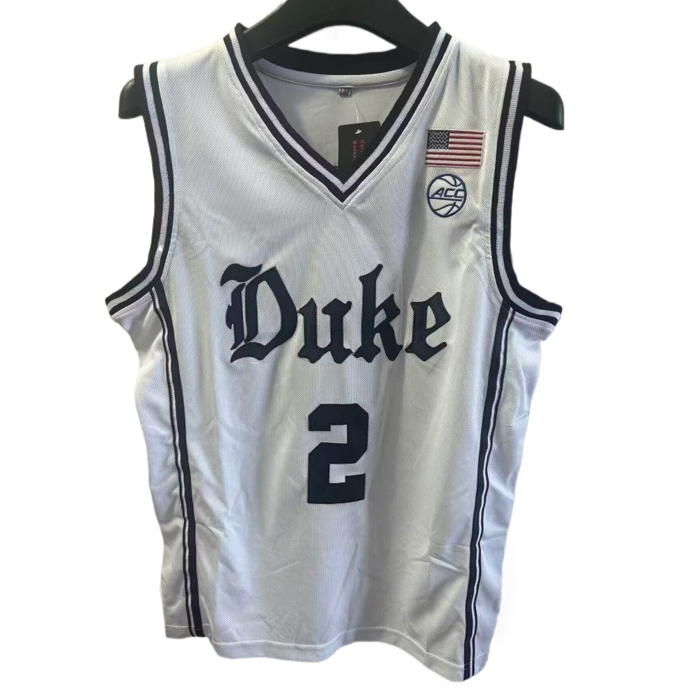 Cooper Flagg #2 Duke College Basketball Jersey - White Embroidery