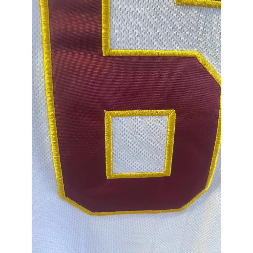 Bronny James JR.  6 USC College Basketball Jersey Embroidery White